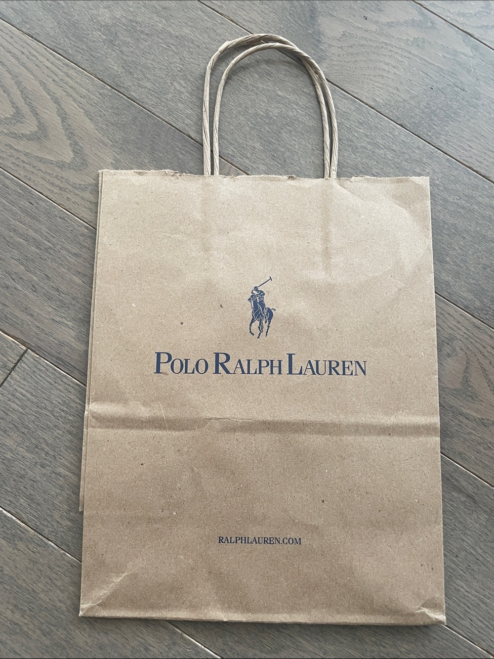 🔥FREE WITH PURCHASE Polo by Ralph Lauren Tan Paper Shopping Bag with Blue Logo
